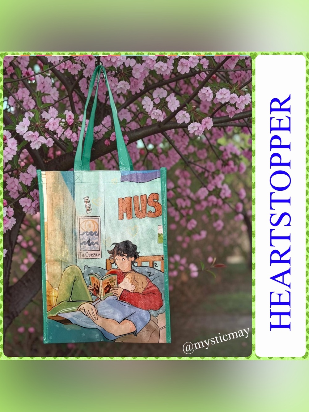 HEARTSTOPPER Nick Charlie Novella Graphic Print 2022 PROMO TOTE BAG Collectible